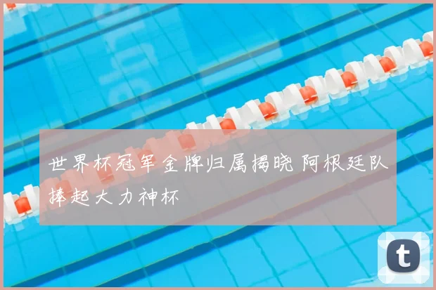 世界杯冠军金牌归属揭晓 阿根廷队捧起大力神杯