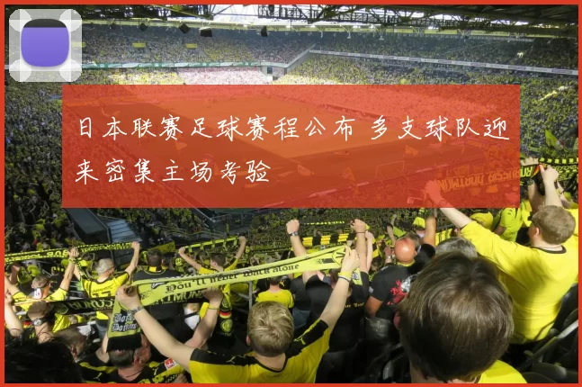 日本联赛足球赛程公布 多支球队迎来密集主场考验